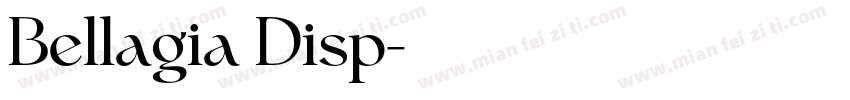 Bellagia Disp字体转换